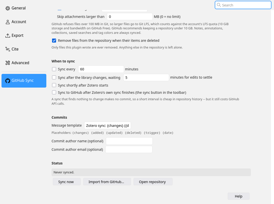 Scheduling options and the status panel