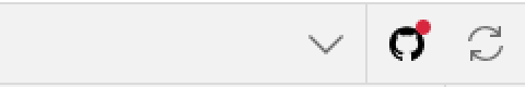 The toolbar button after a failed sync
