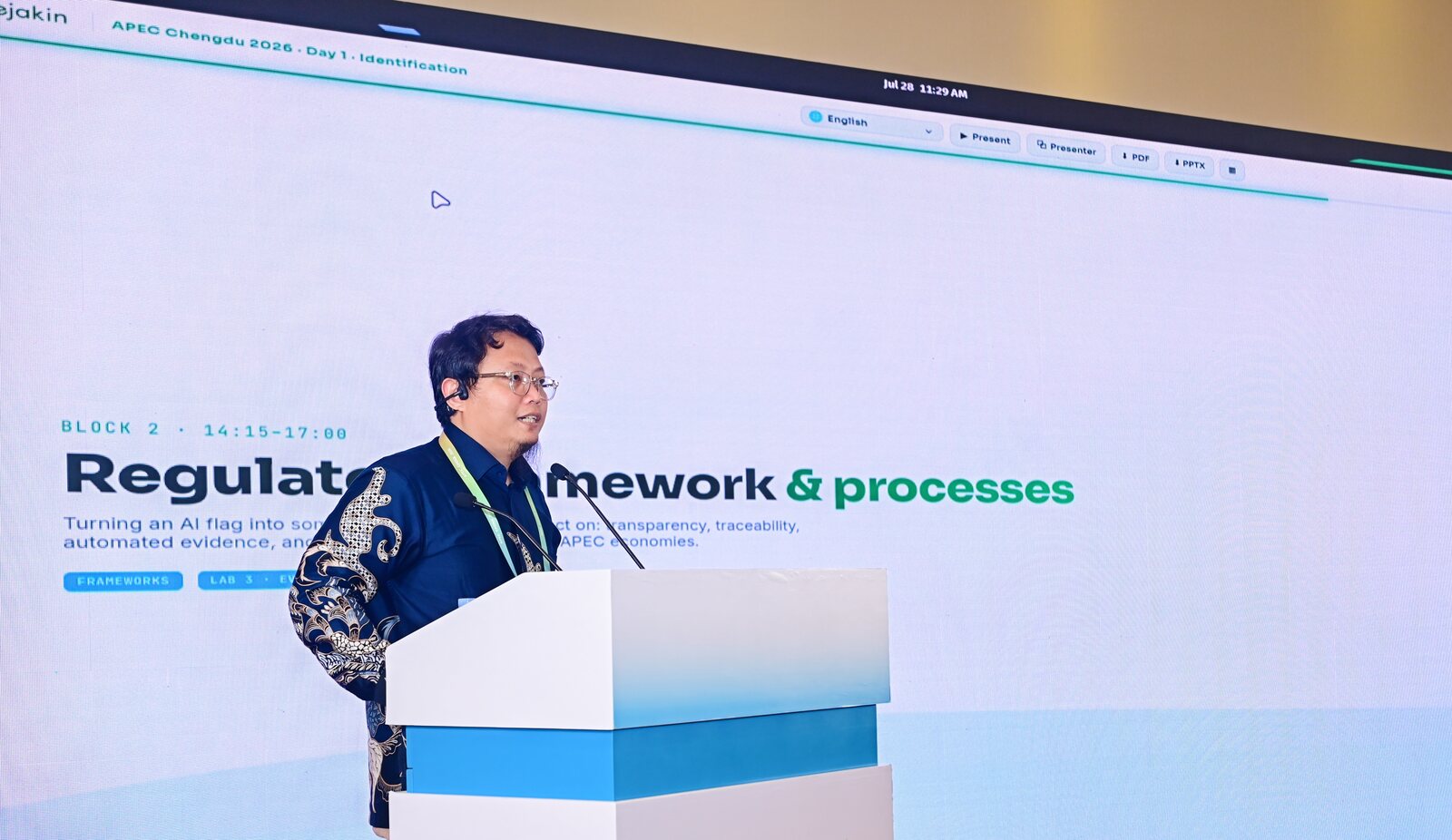 Slide on regulatory framework and processes: turning an AI flag into a defensible administrative procedure