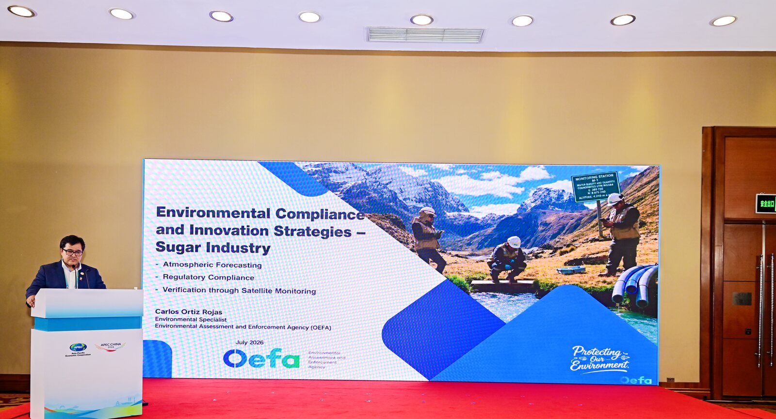 OEFA Peru presentation on environmental compliance and innovation strategies in the sugar industry