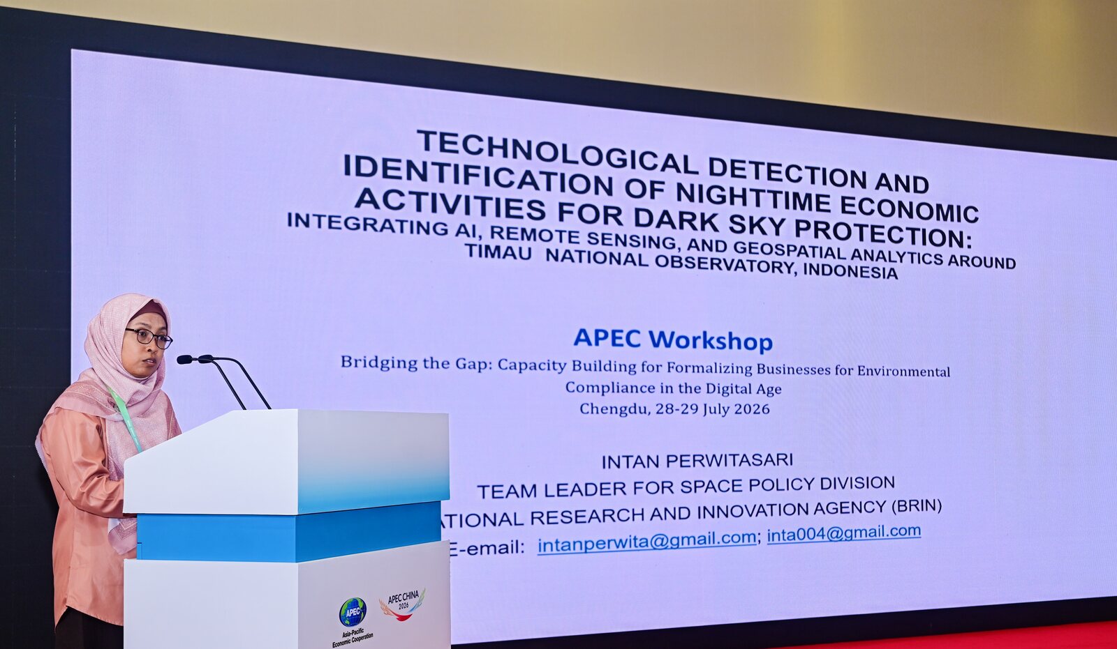 BRIN presentation on detecting nighttime economic activity for dark sky protection around Timau Observatory