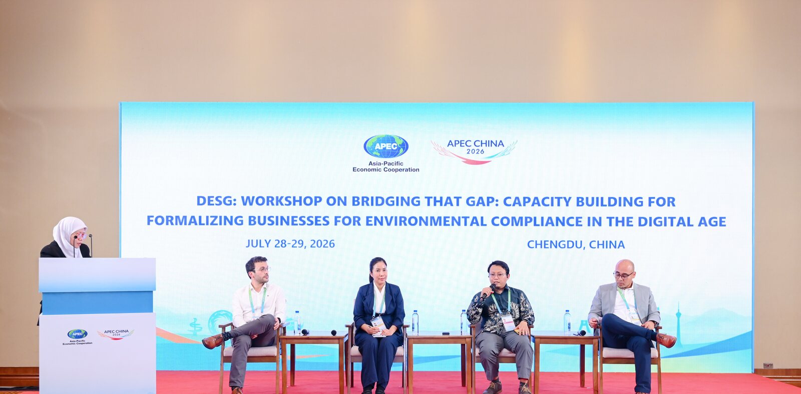 Day two panel with four speakers on stage